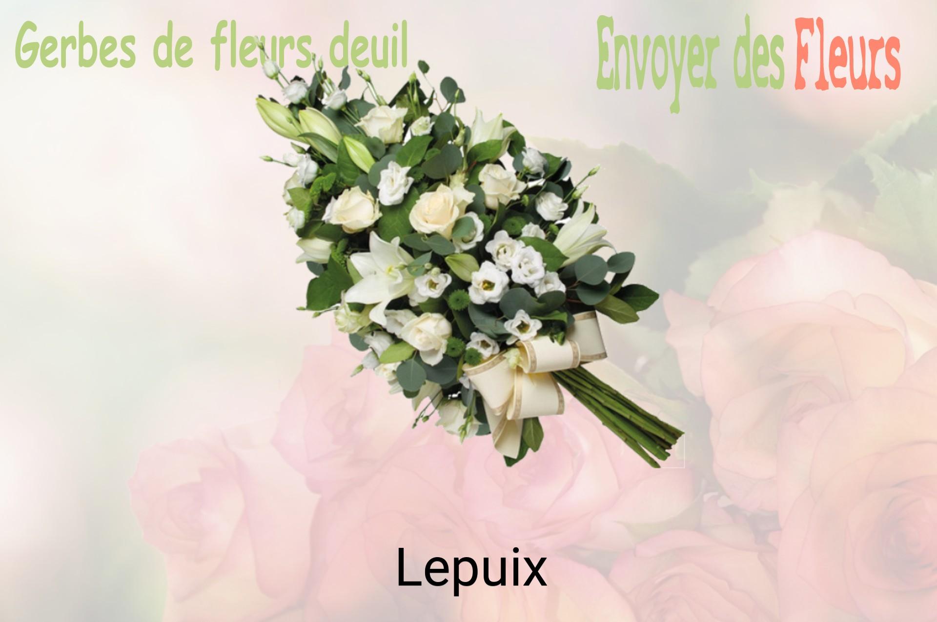 Gerbe de fleurs de deuil livrée à Lepuix